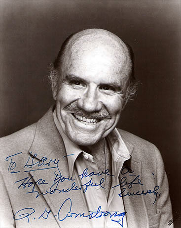 R.G. Armstrong autograph