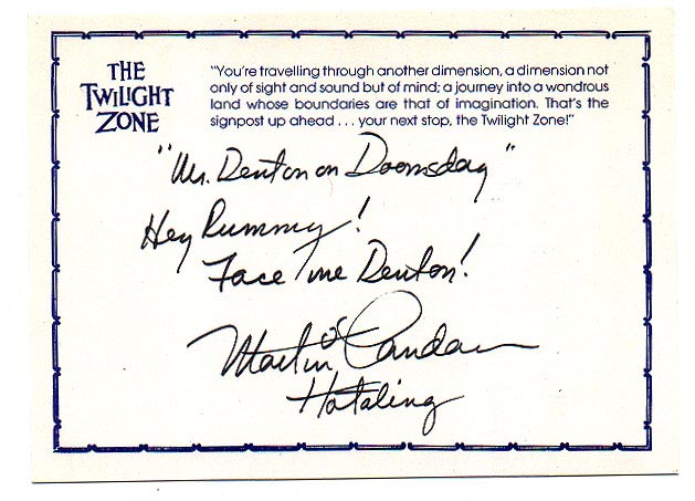 Martin Landau autograph