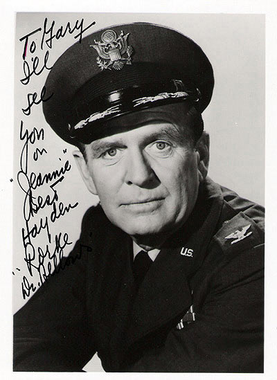 Hayden Rorke autograph.