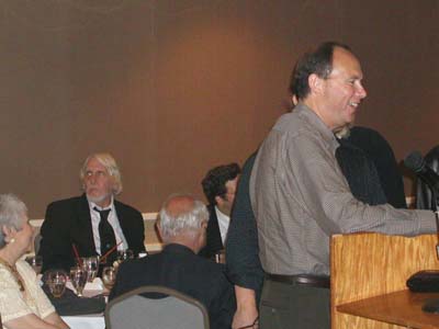 Jan Handzlik speaks at the dinner.