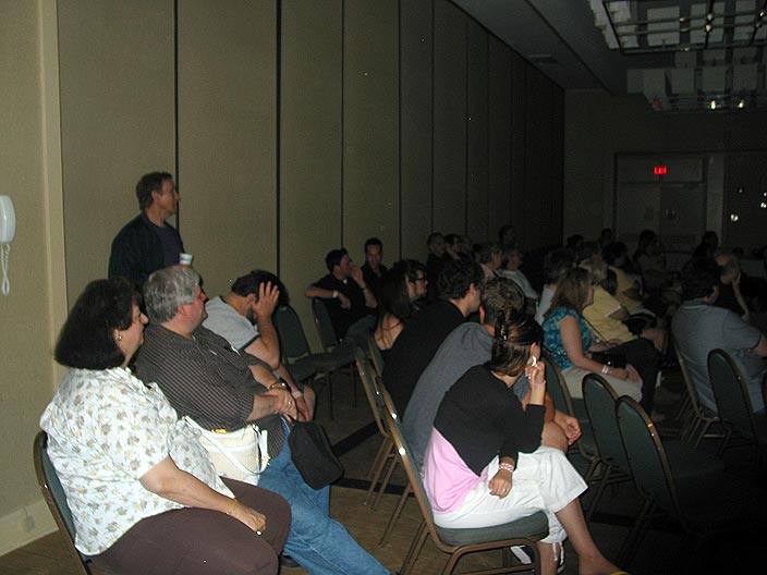 Peter Mark Richman watches his Twilight Zone episode "The Fear" on 13 August 2006.